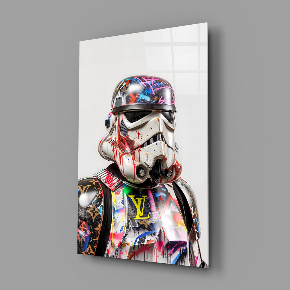 Disney Star Wars pop cinematic glass wall art in teen Disney-fan bedroom