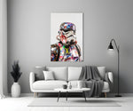 Designer Collection cinematic glass wall art in heritage stairwell