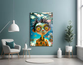 Underwater dream cinematic glass wall art in creative studio