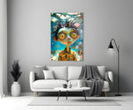 Burton stop-motion cinematic glass wall art in heritage stairwell
