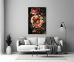 Hieronymus-Bosch style cinematic glass wall art in heritage stairwell
