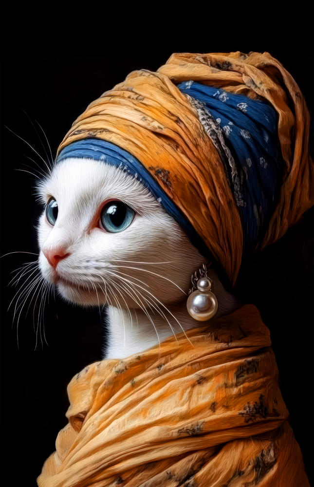 Regal Feline Masterpiece Glass Wall Art