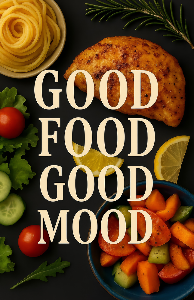Good Food Good Mood Glass Wall Art