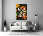 Magazine editorial cinematic glass wall art in heritage stairwell