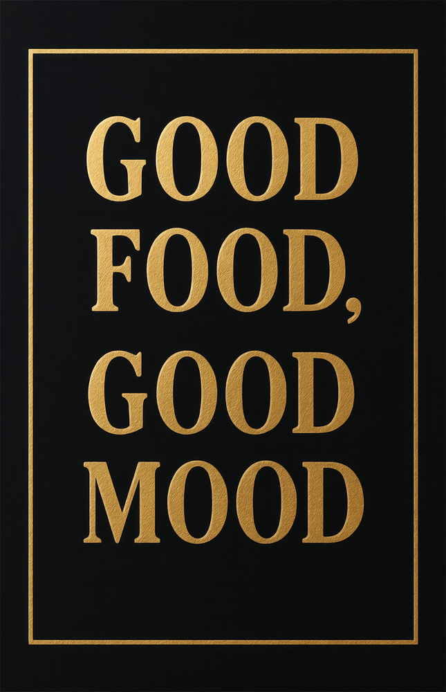 Good Food, Good Mood Glass Wall Art