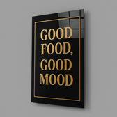 Luxe restaurant typography cinematic glass wall art in fine-dining restaurant entry