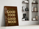 Cottage-kitchen typography cinematic glass wall art in private library reading nook