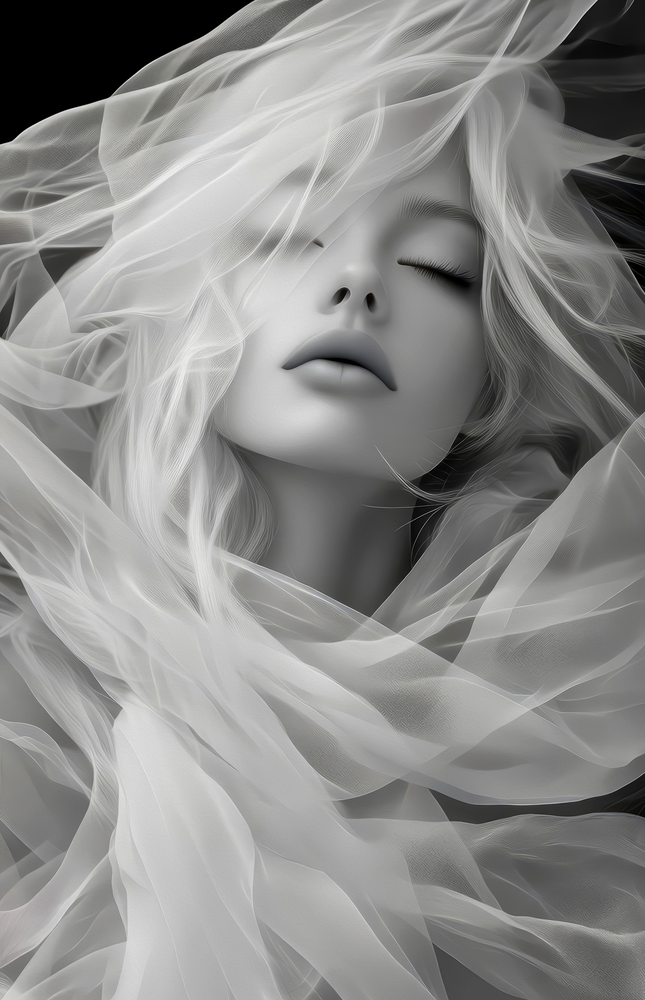 Ethereal Veil Glass Wall Art