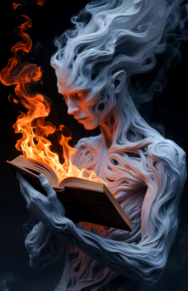 Flaming Wisdom Glass Wall Art