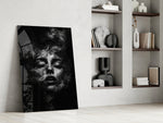 Digital-fantasy smoke cinematic glass wall art in private library reading nook