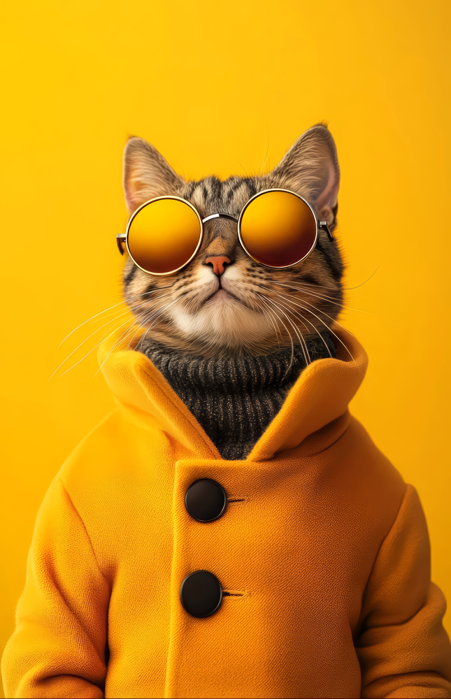 Sophisticated Feline Style Glass Wall Art