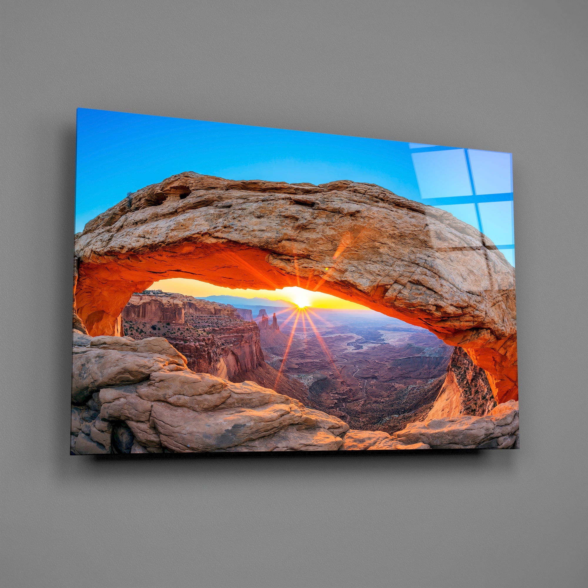 Radiant Mesa Arch Glass Wall Art