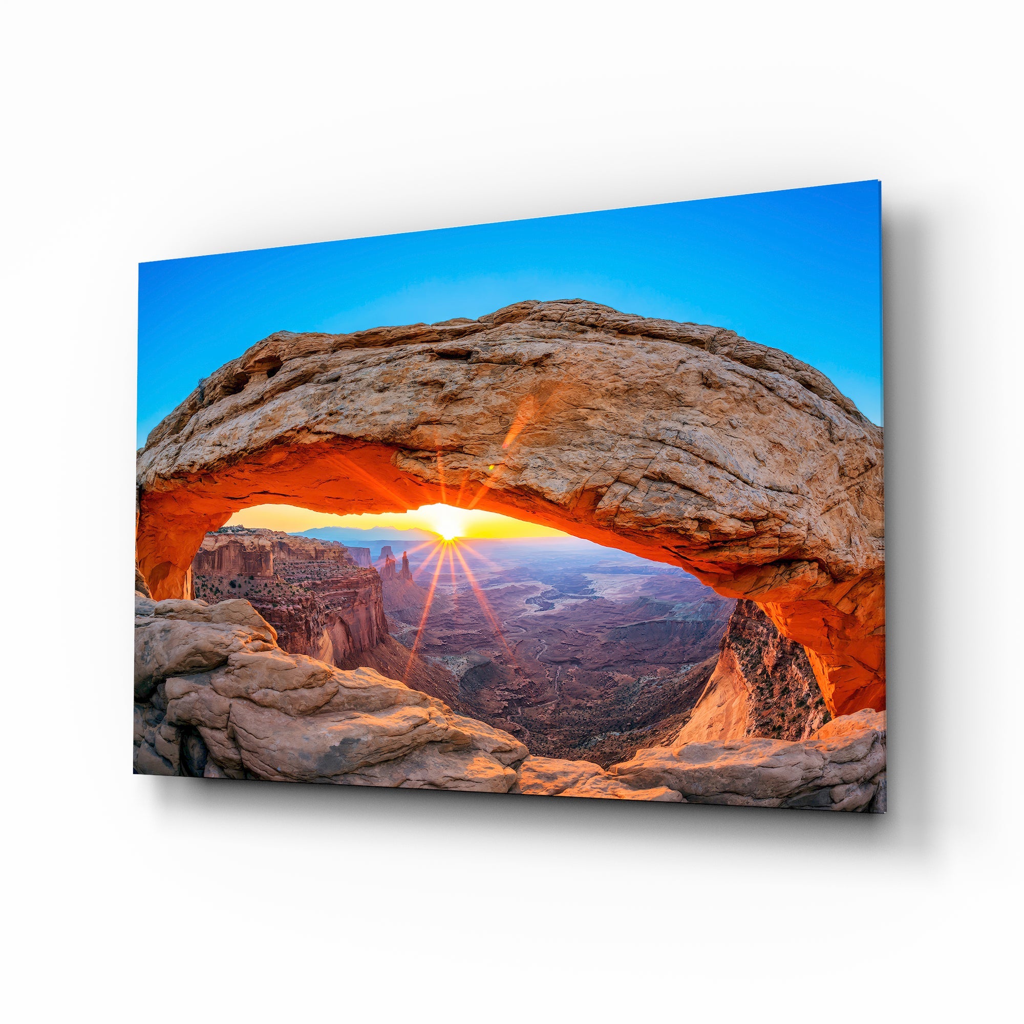 Radiant Mesa Arch Glass Wall Art