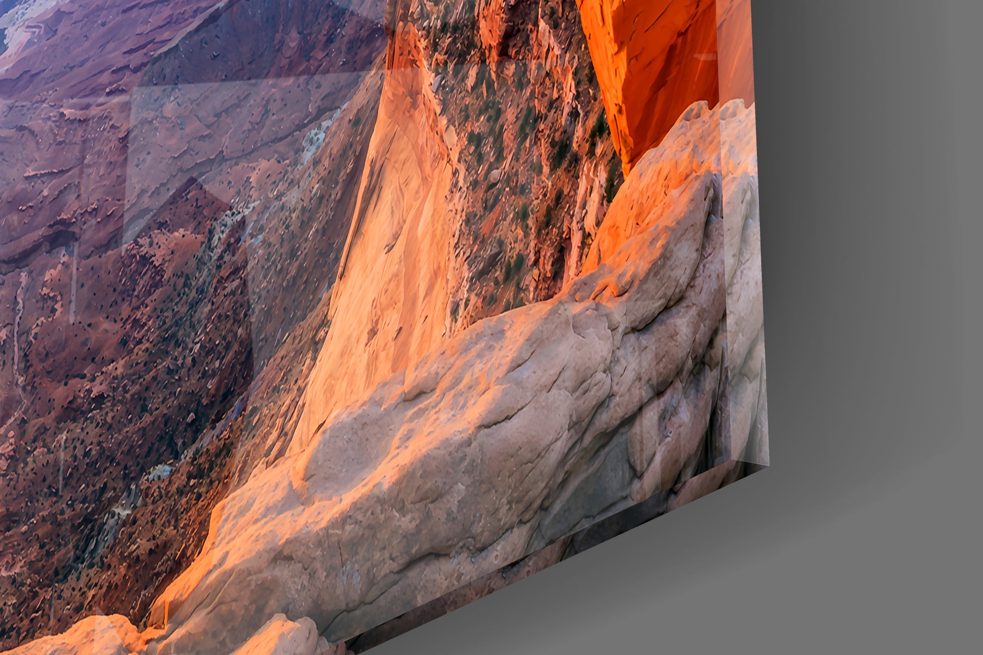 Radiant Mesa Arch Glass Wall Art