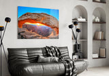 Radiant Mesa Arch Glass Wall Art