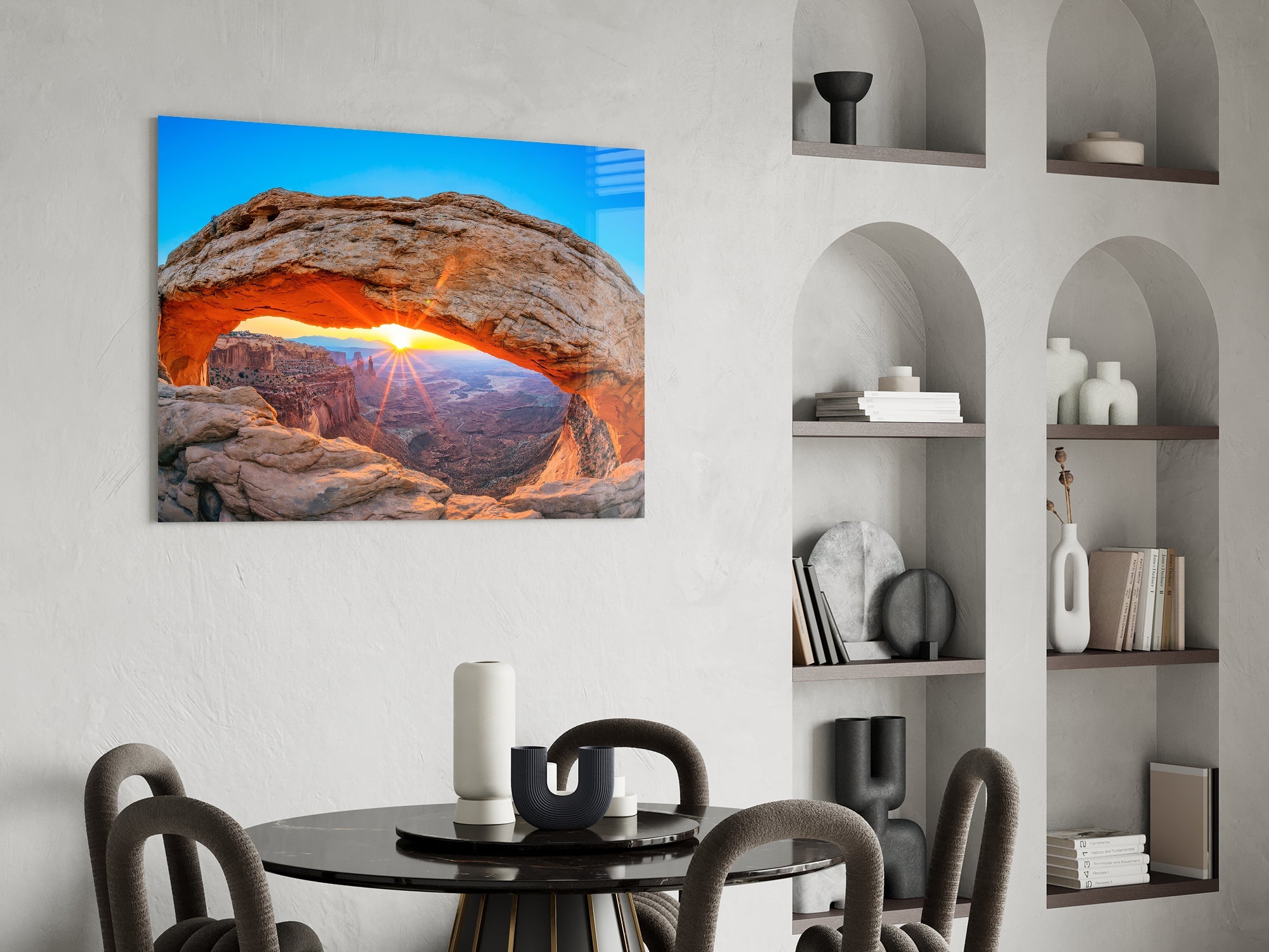 Radiant Mesa Arch Glass Wall Art