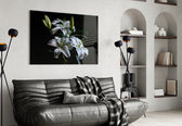 Easter trinity bloom cinematic glass wall art in wellness clinic reception