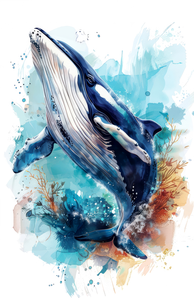 Majestic Deep Blue Breach Glass Wall Art