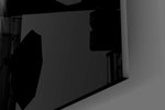 B&W oil lion cinematic glass wall art in corporate boardroom