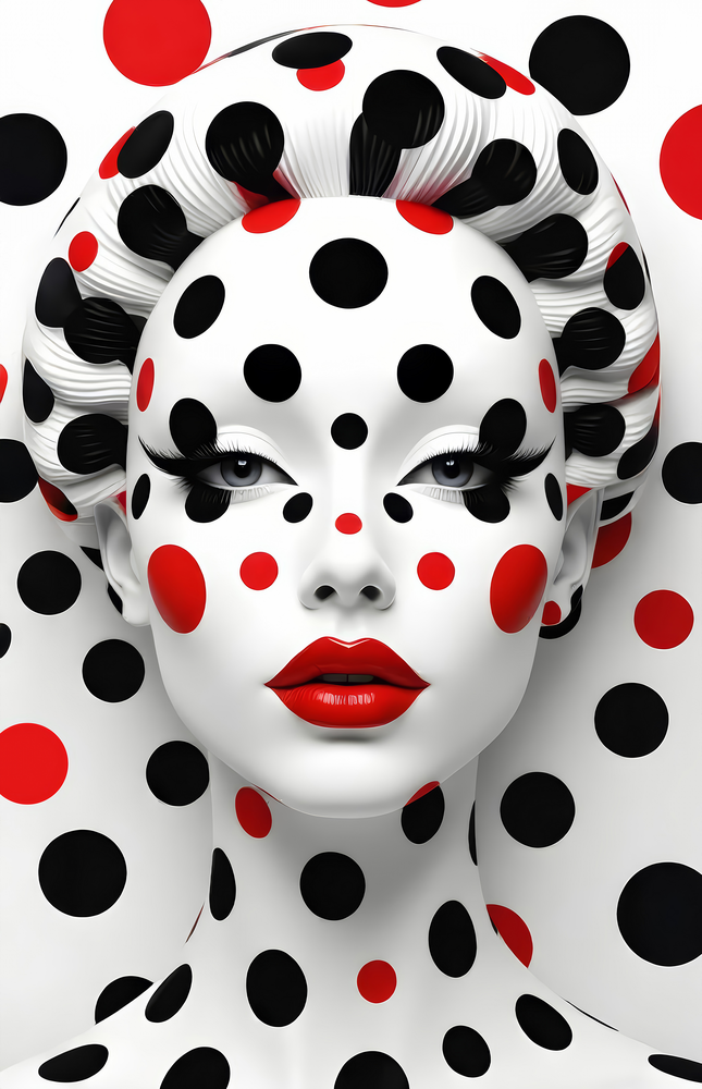 Polka Dot Glamour Glass Wall Art
