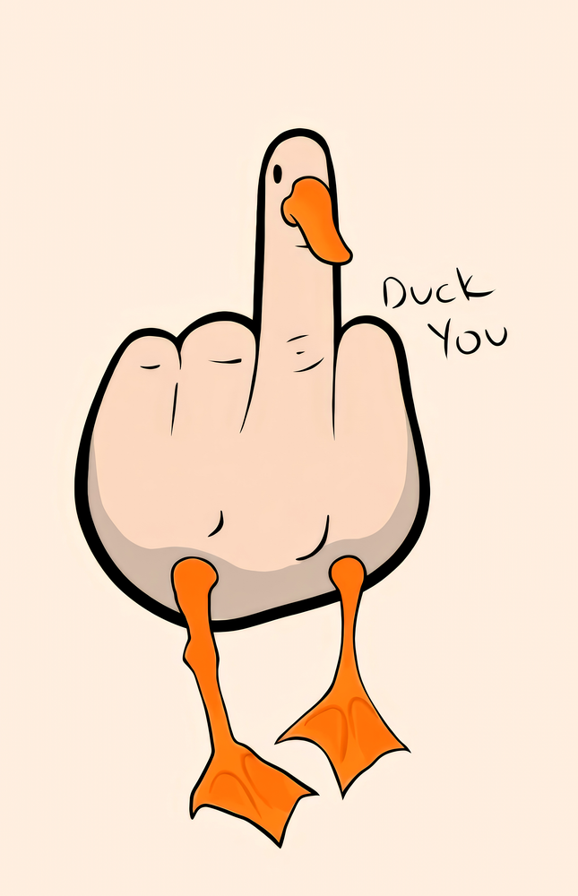 Sassy Duck Pun Glass Wall Art