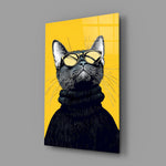 Anthropomorphic streetwear cinematic glass wall art in creative-agency reception