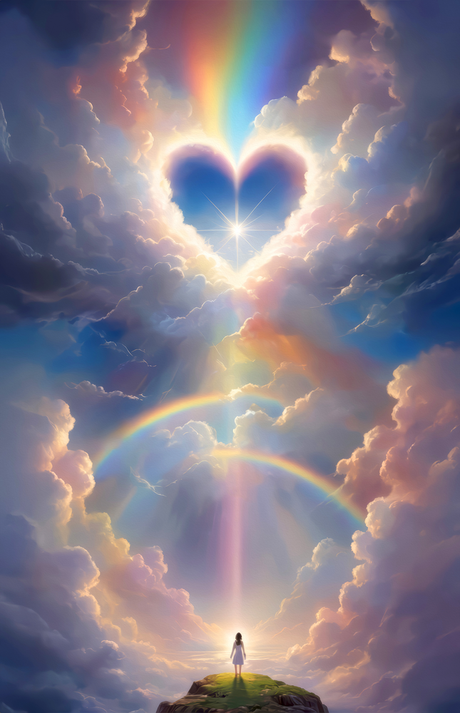 Celestial Heart Horizon Glass Wall Art