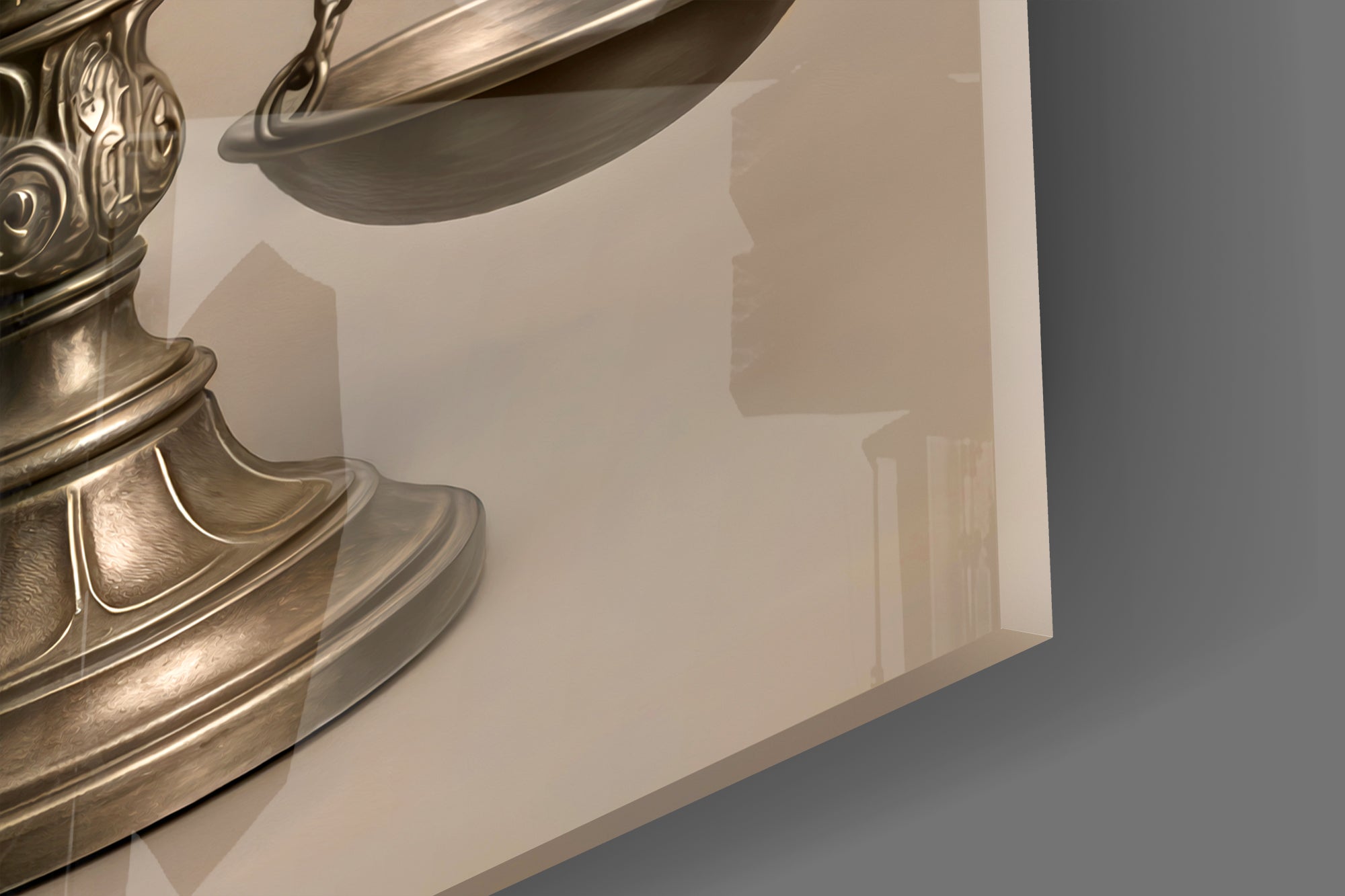 Hand of Just Balance Glass Wall Art