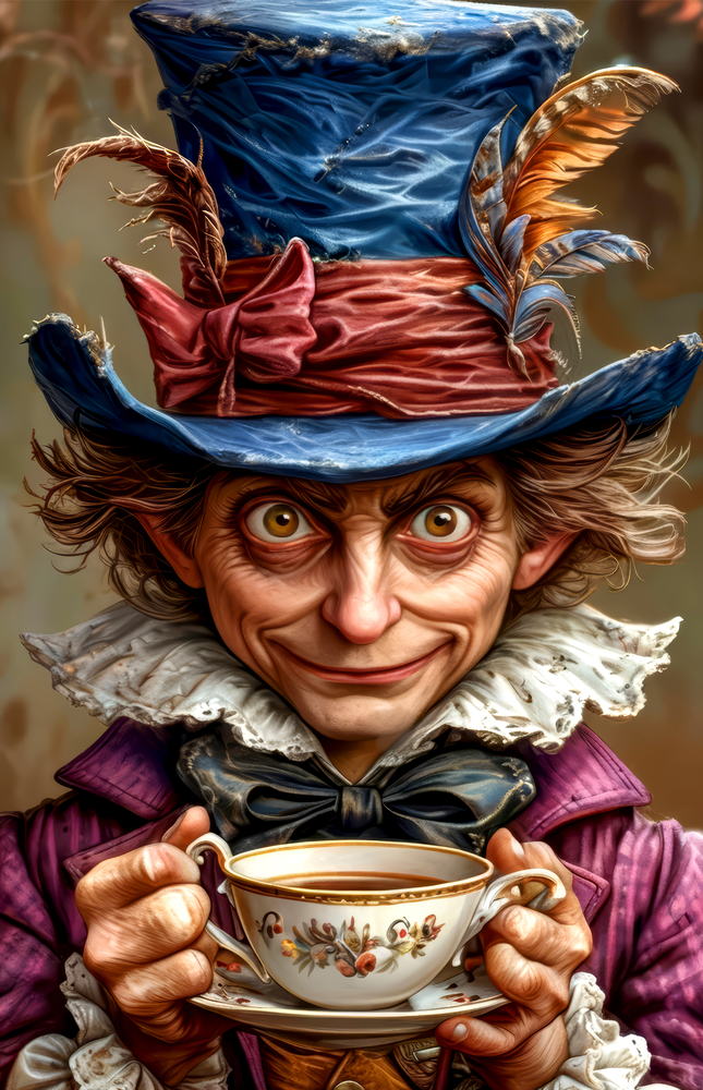 Surreal Tea Master Glass Wall Art