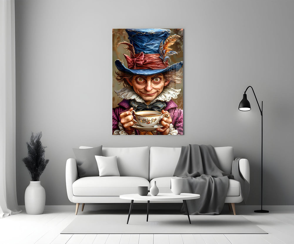 Disney-Burton concept cinematic glass wall art in heritage stairwell