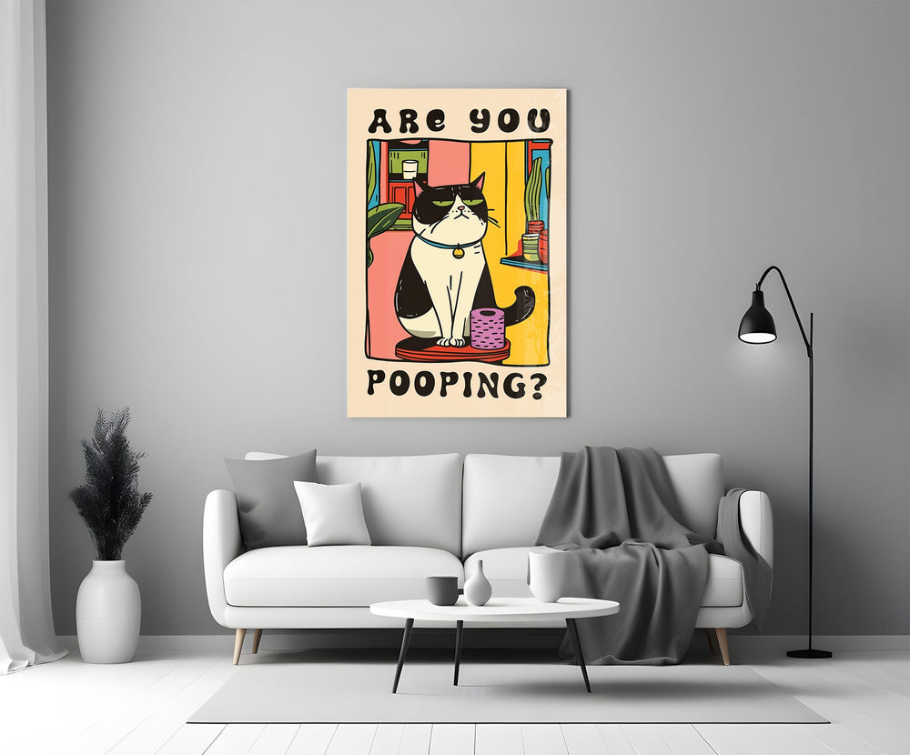 Andy-Warhol pop cinematic glass wall art in heritage stairwell