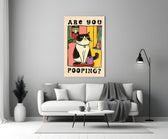 Andy-Warhol pop cinematic glass wall art in heritage stairwell