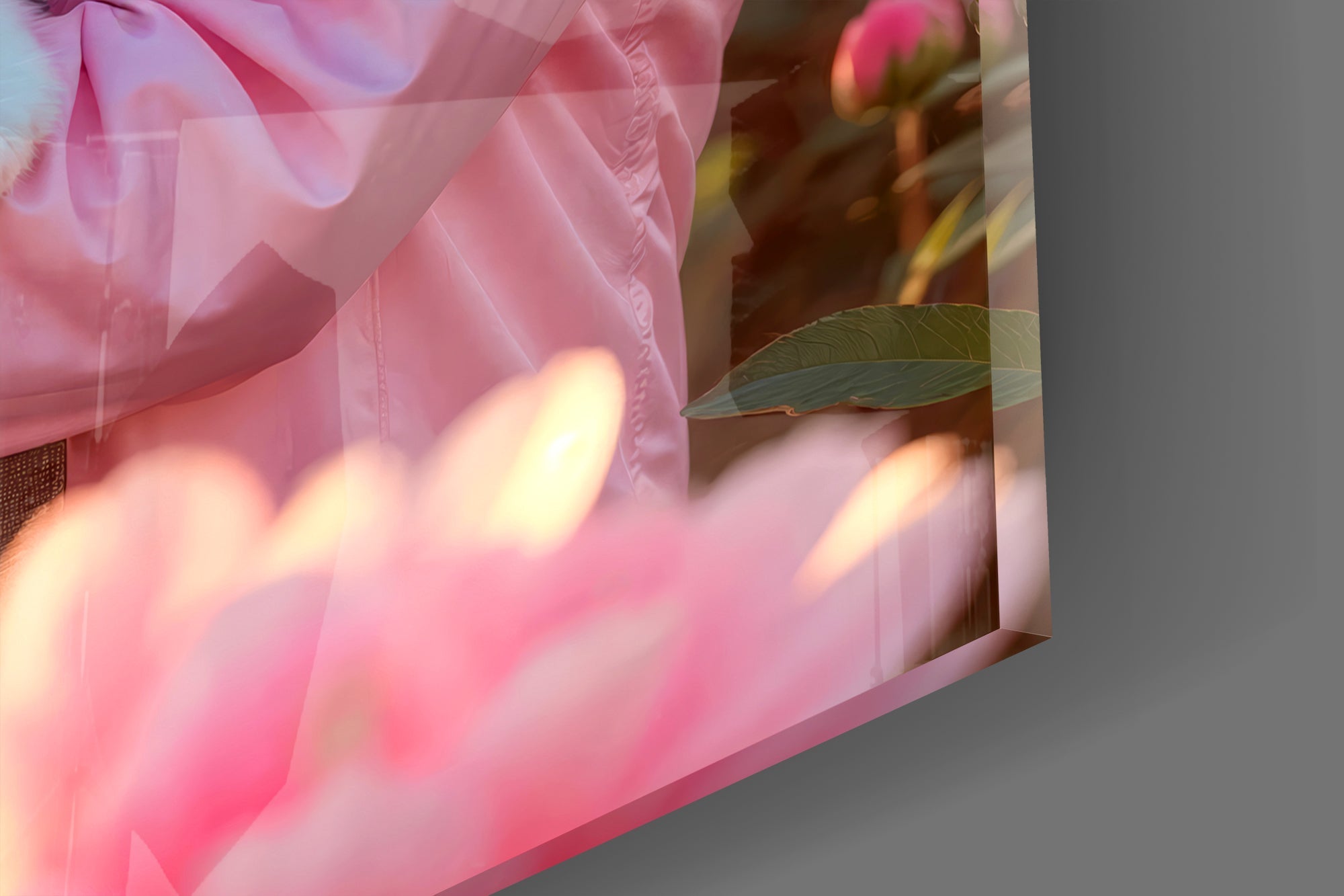 Interstellar Floral Embrace Glass Wall Art