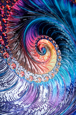 Aurora Spiral Luxe — Impression haptique en relief 3D + laque ultra-brillante