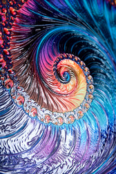 Aurora Spiral Luxe — Impression haptique en relief 3D + laque ultra-brillante
