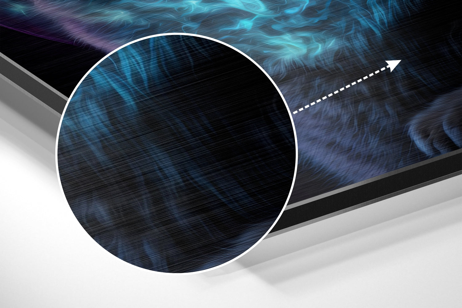 Cat Brushed Aluminum Dibond Wall Art.