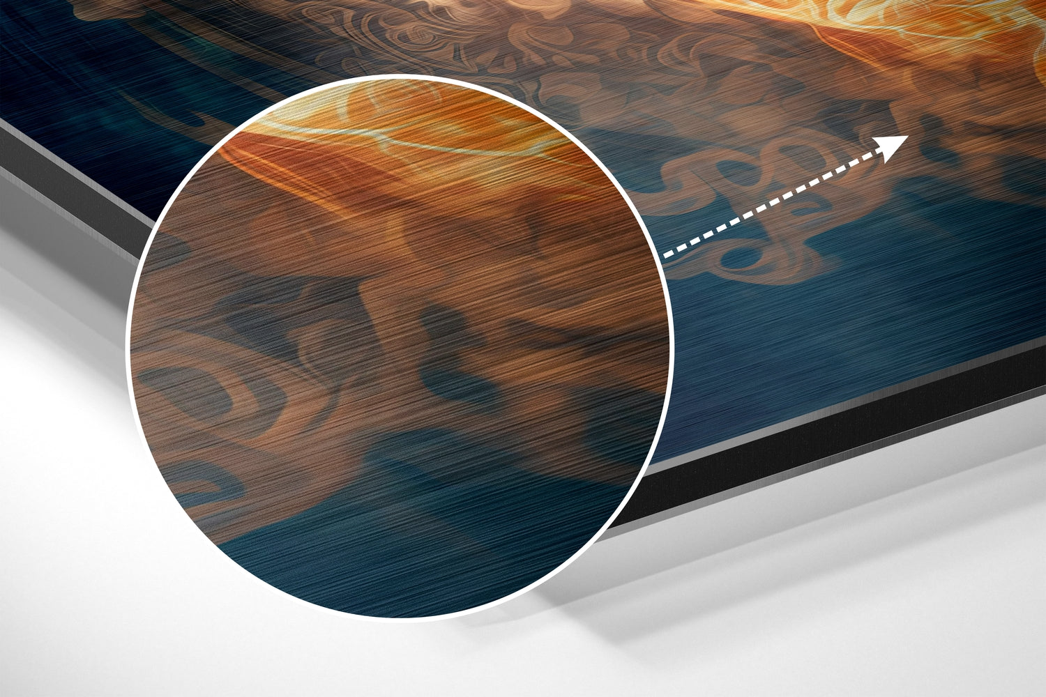 Furious Tiger Brushed Aluminum Dibond Wall Art.