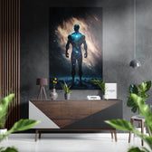Man  Brushed Aluminum Dibond Wall Art.