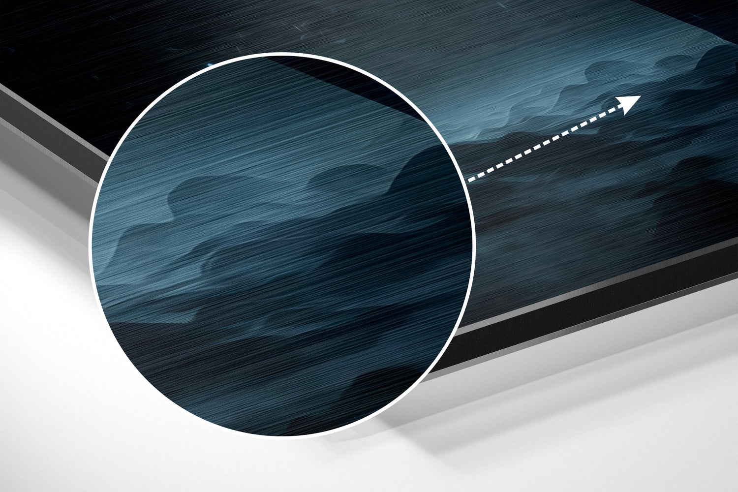 Man  Brushed Aluminum Dibond Wall Art.