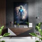Man  Brushed Aluminum Dibond Wall Art.