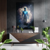Man  Brushed Aluminum Dibond Wall Art.