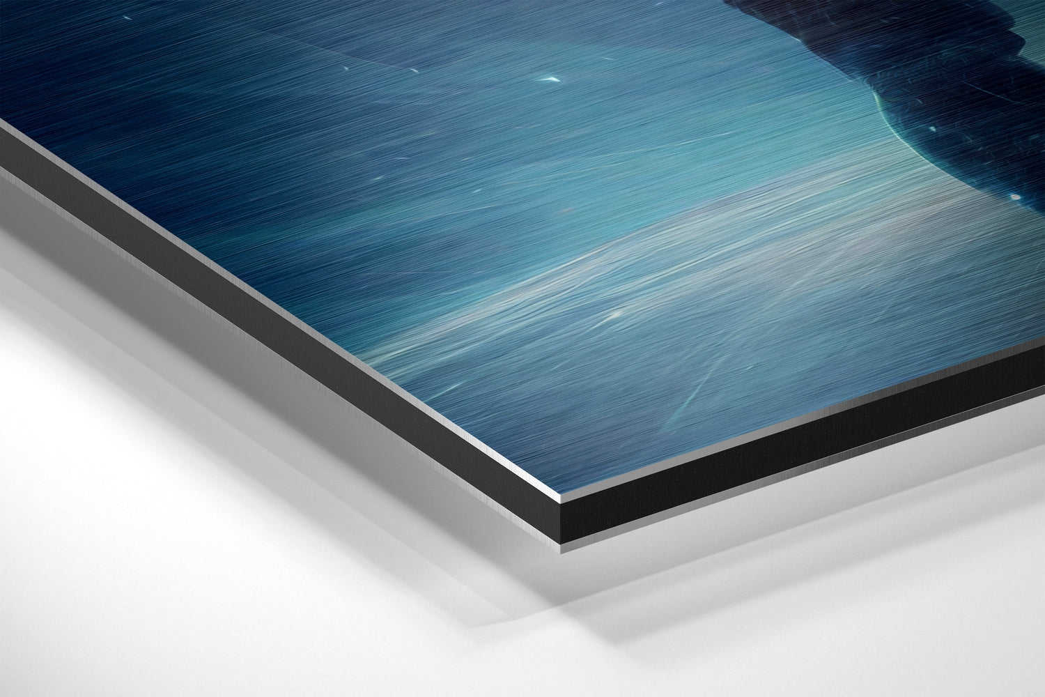 Man  Brushed Aluminum Dibond Wall Art.