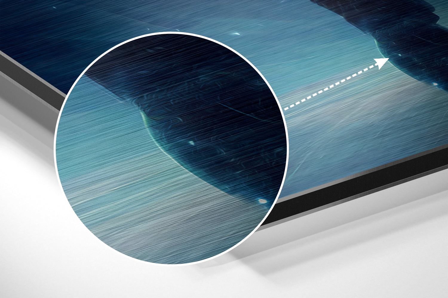 Man  Brushed Aluminum Dibond Wall Art.