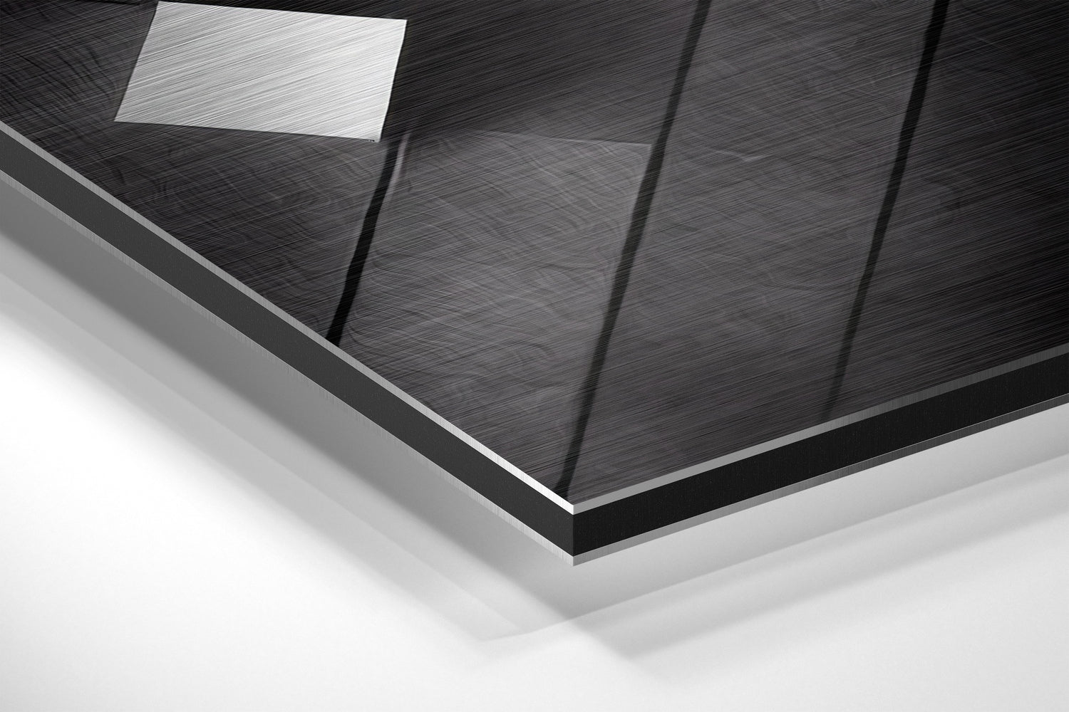 Shapes Brushed Aluminum Dibond Wall Art.