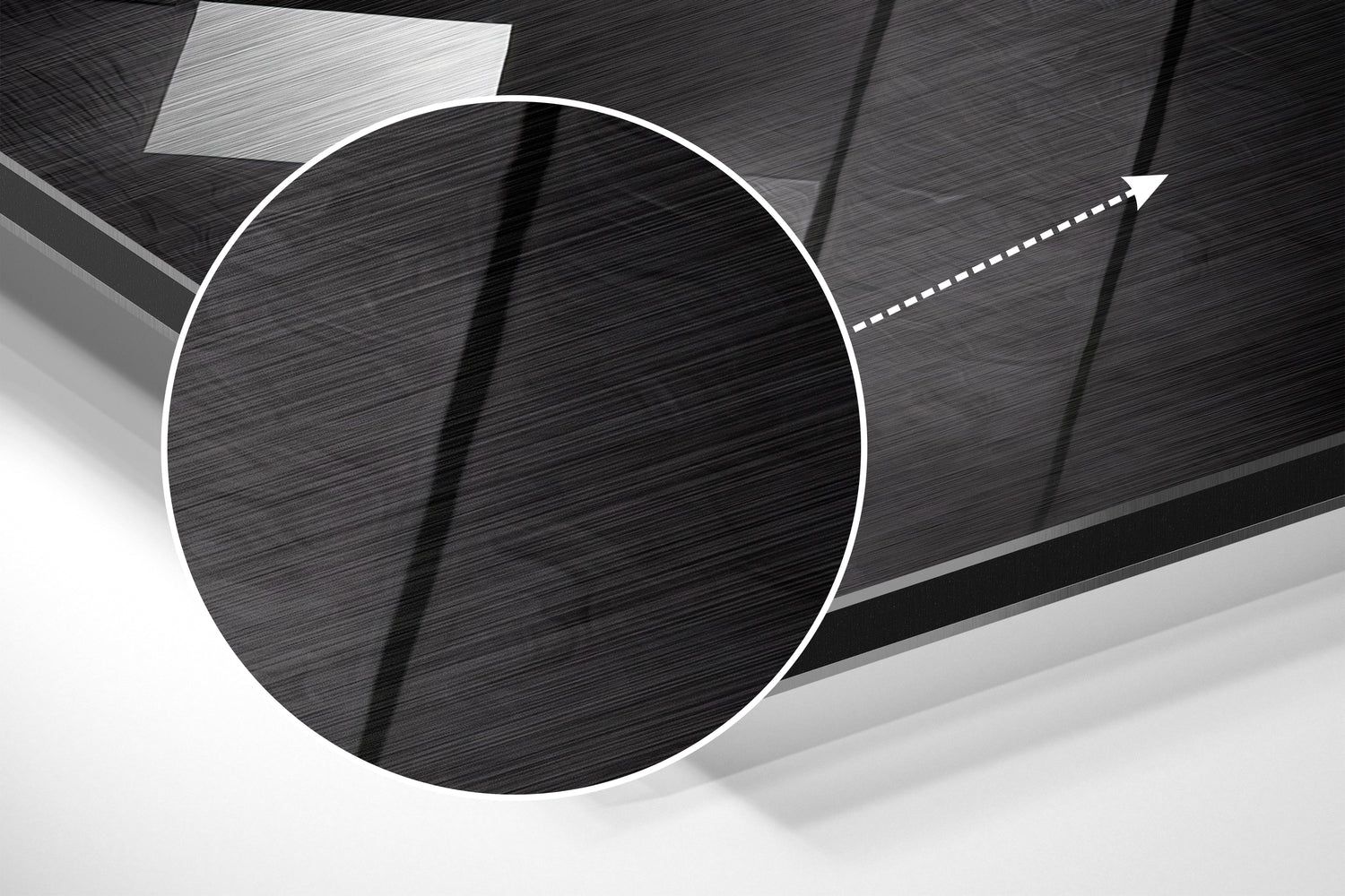 Shapes Brushed Aluminum Dibond Wall Art.