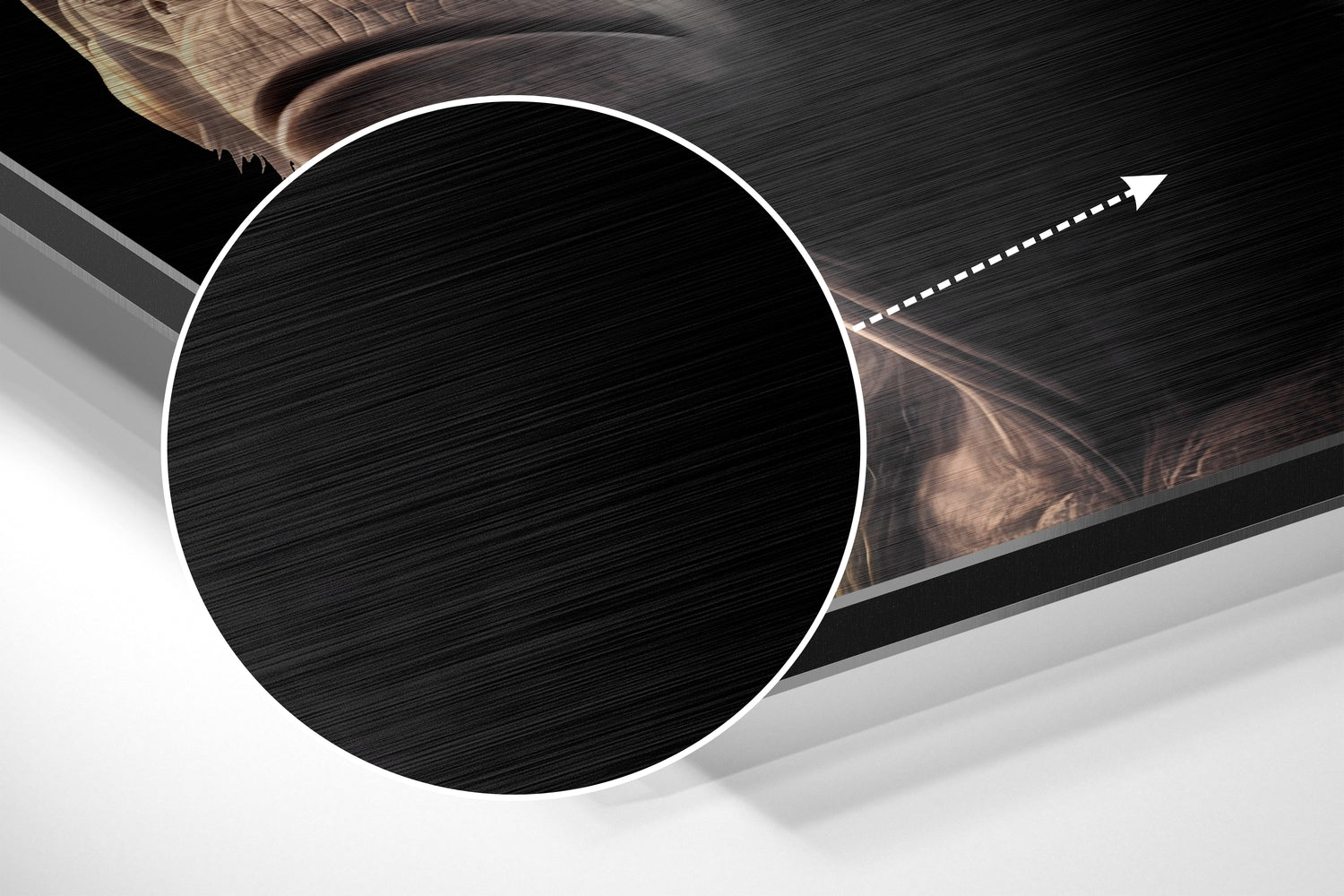 3 Wise Monkeys Brushed Aluminum Dibond Wall Art.