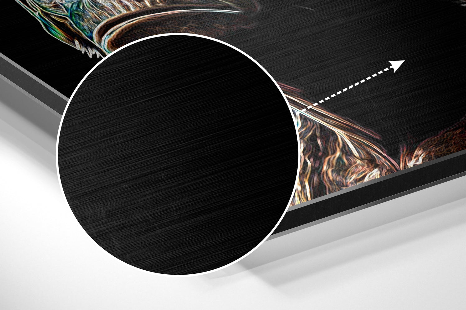 3 Wise Monkeys Brushed Aluminum Dibond Wall Art.