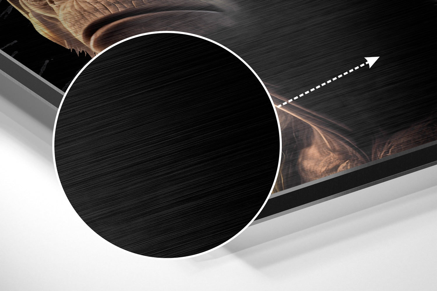 3 Wise Monkeys Brushed Aluminum Dibond Wall Art.