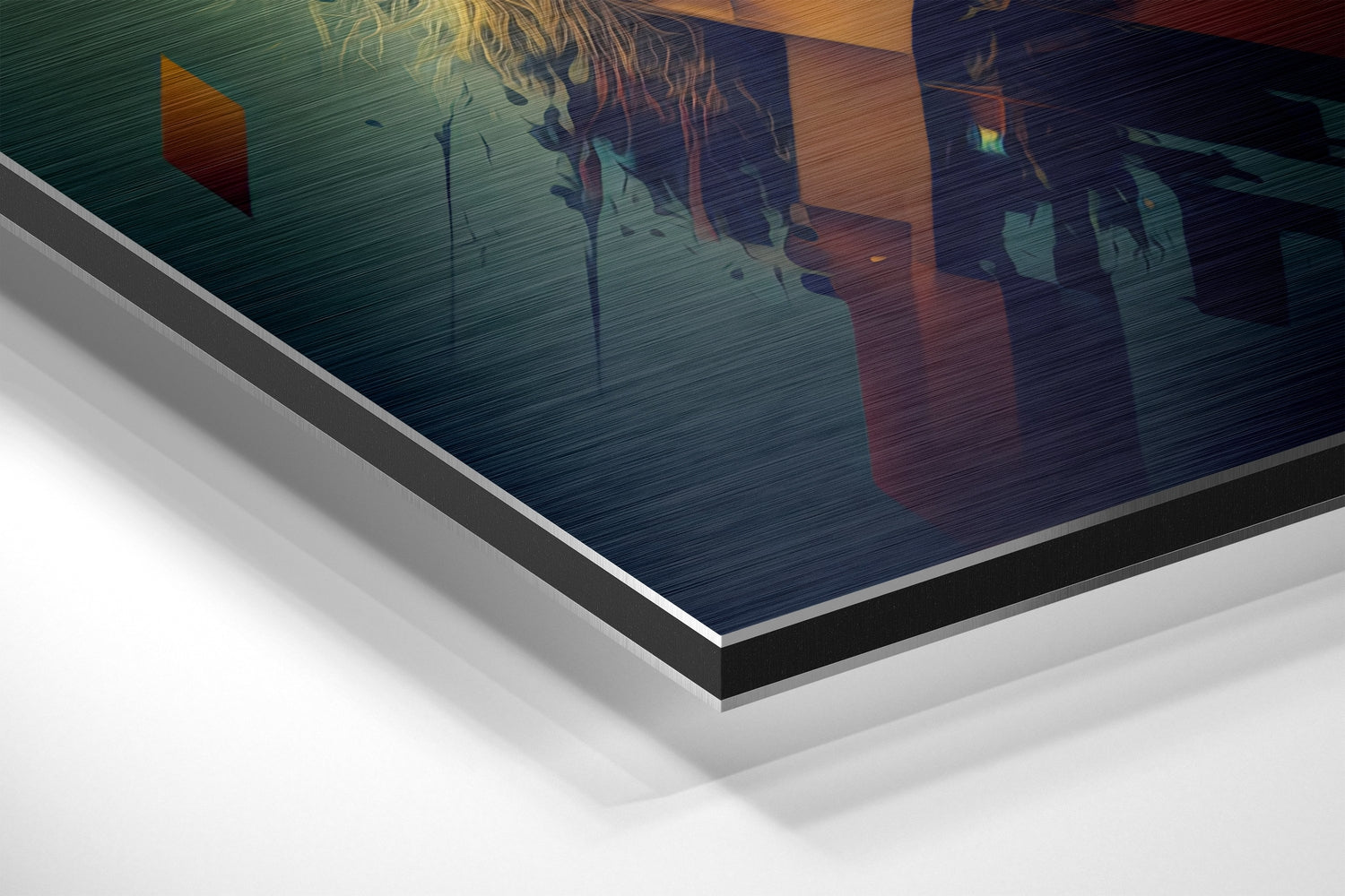 Lion Brushed Aluminum Dibond Wall Art.