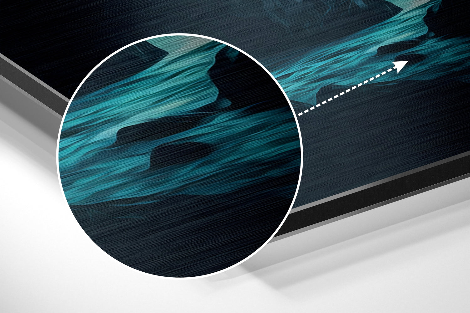 River Brushed Aluminum Dibond Wall Art.